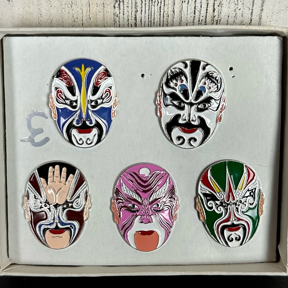 Luchador Mask Enamel Pins Lot of 5